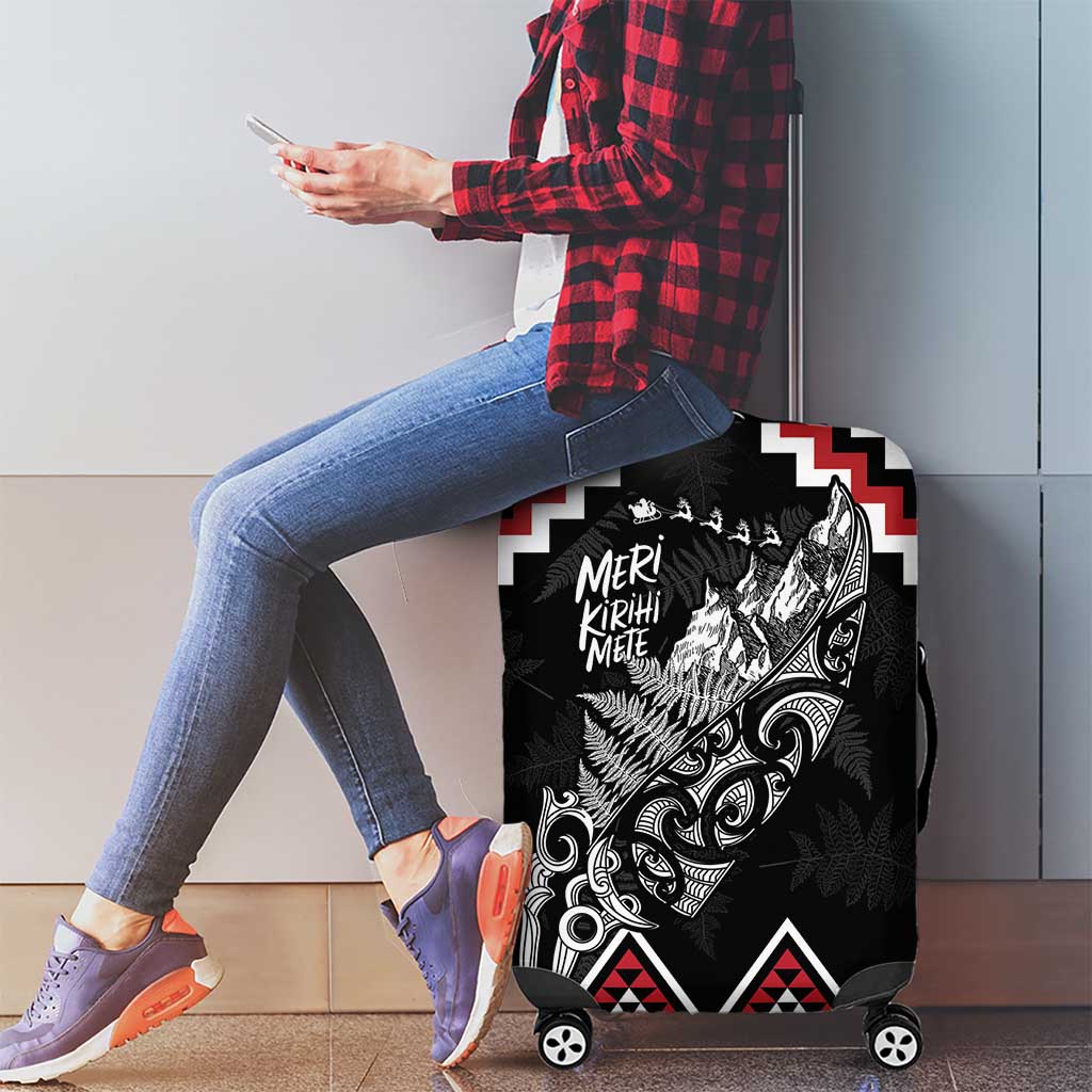 New Zealand Christmas Taniko Poutama Luggage Cover Mountainscape Maori Fern - Vibe Hoodie