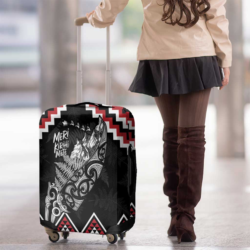 New Zealand Christmas Taniko Poutama Luggage Cover Mountainscape Maori Fern - Vibe Hoodie