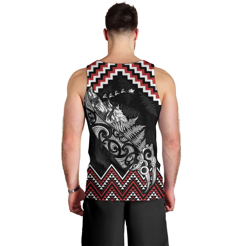 New Zealand Christmas Taniko Poutama Men Tank Top Mountainscape Maori Fern - Vibe Hoodie