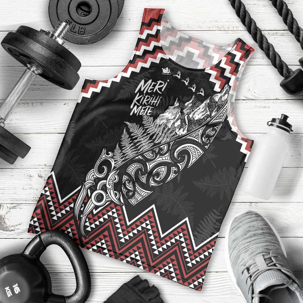 New Zealand Christmas Taniko Poutama Men Tank Top Mountainscape Maori Fern - Vibe Hoodie