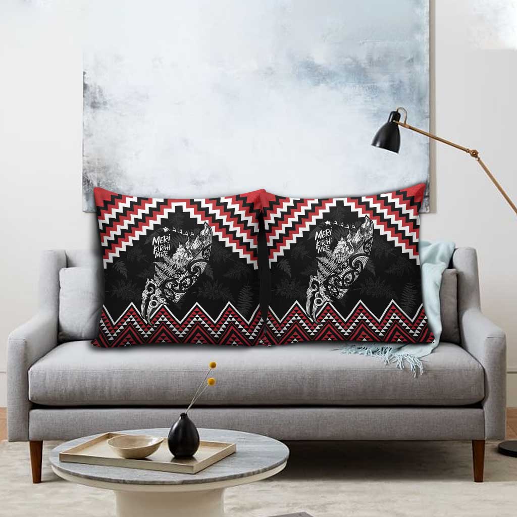 New Zealand Christmas Taniko Poutama Pillow Cover Mountainscape Maori Fern - Vibe Hoodie