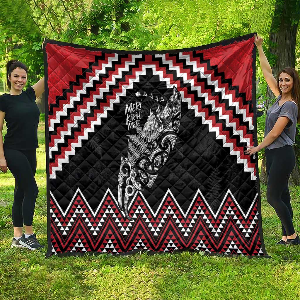 New Zealand Christmas Taniko Poutama Quilt Mountainscape Maori Fern - Vibe Hoodie