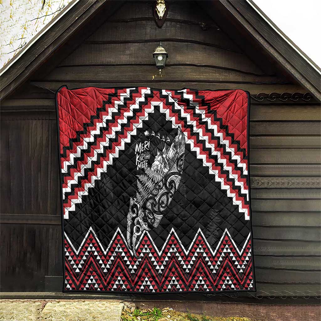 New Zealand Christmas Taniko Poutama Quilt Mountainscape Maori Fern - Vibe Hoodie
