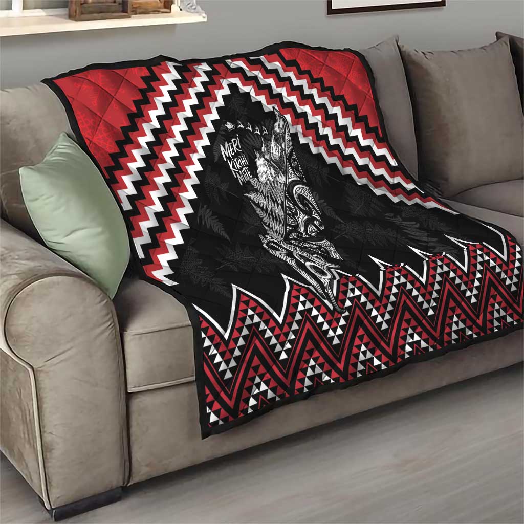 New Zealand Christmas Taniko Poutama Quilt Mountainscape Maori Fern - Vibe Hoodie