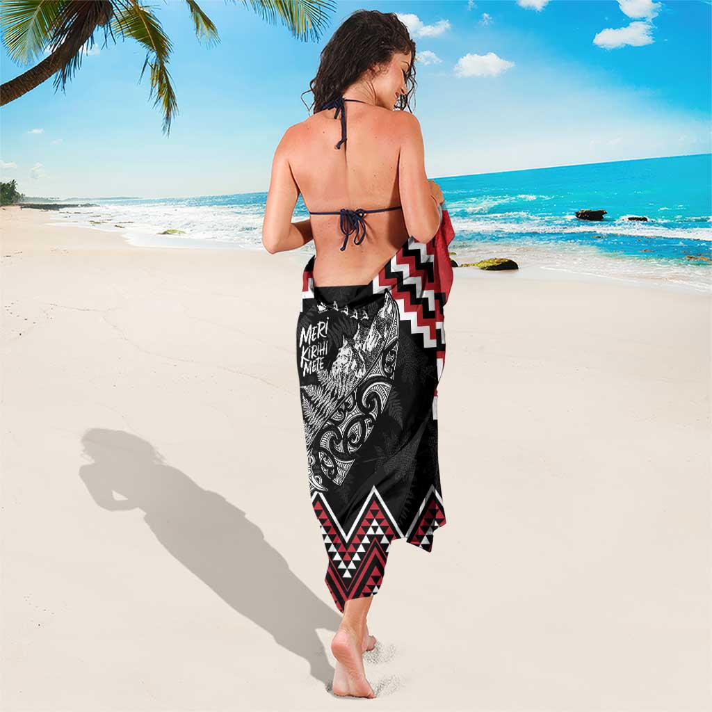 New Zealand Christmas Taniko Poutama Sarong Mountainscape Maori Fern - Vibe Hoodie