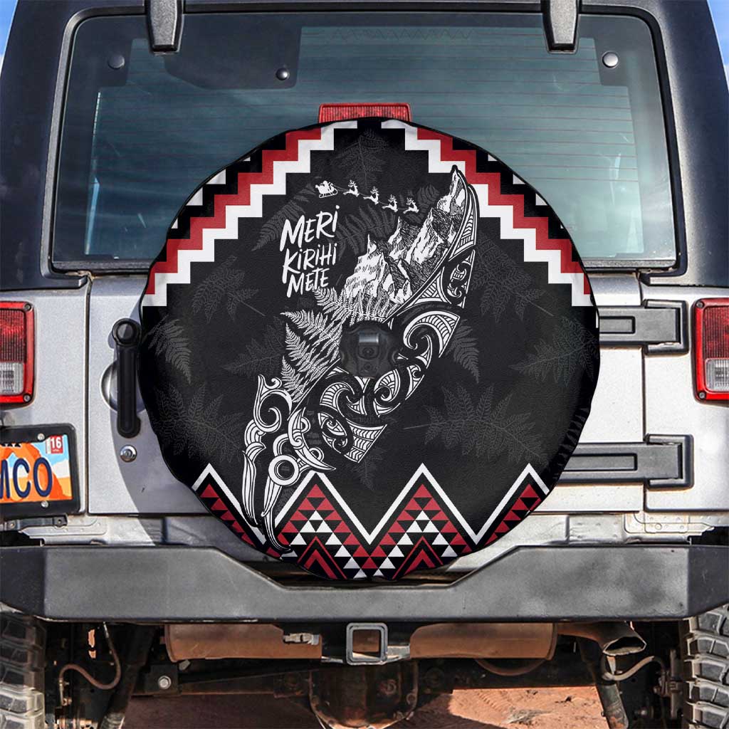 New Zealand Christmas Taniko Poutama Spare Tire Cover Mountainscape Maori Fern - Vibe Hoodie