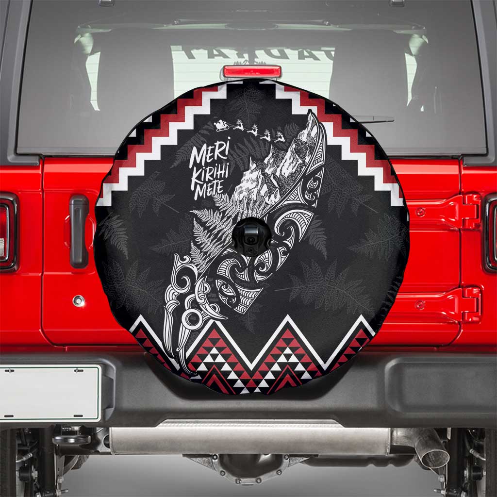 New Zealand Christmas Taniko Poutama Spare Tire Cover Mountainscape Maori Fern - Vibe Hoodie