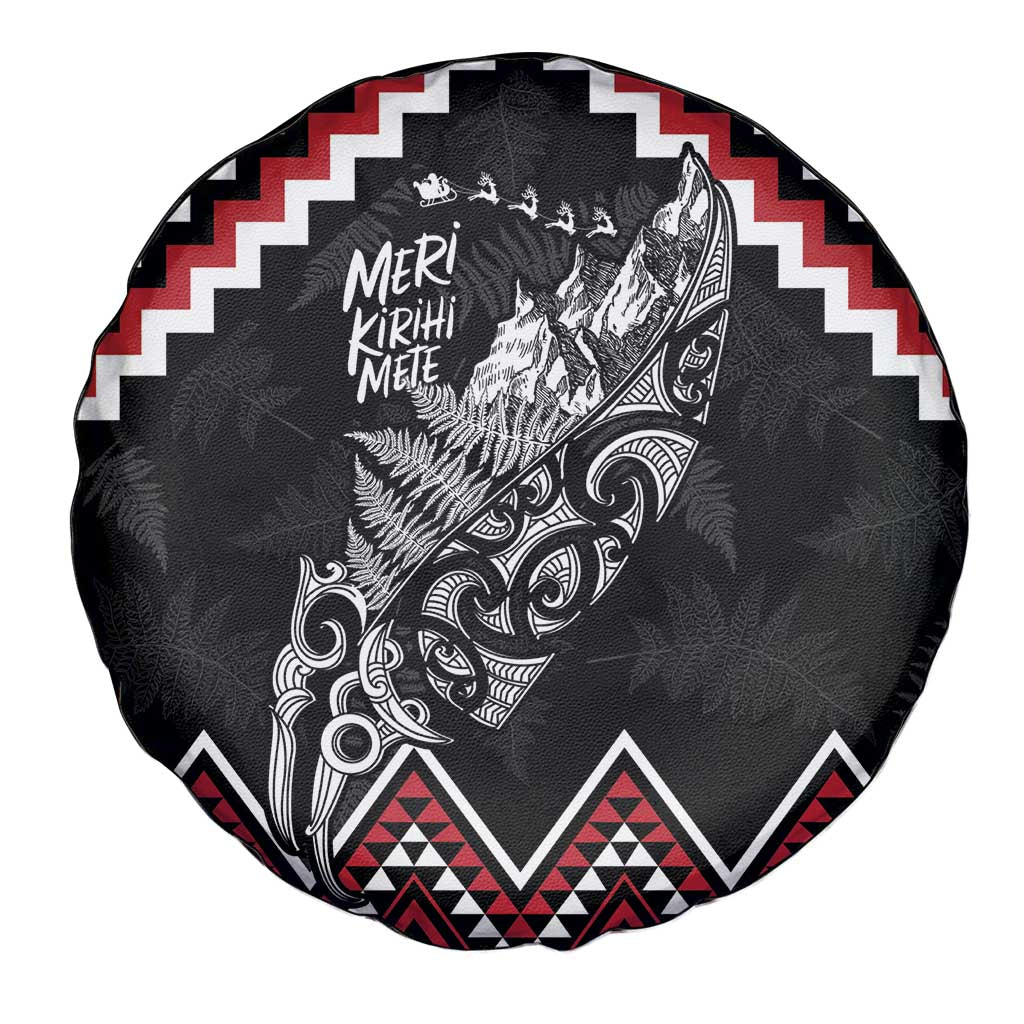 New Zealand Christmas Taniko Poutama Spare Tire Cover Mountainscape Maori Fern - Vibe Hoodie