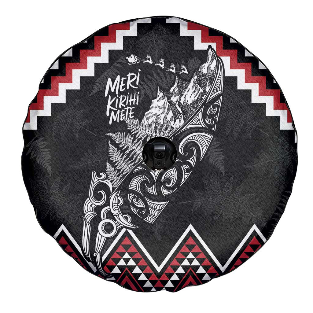 New Zealand Christmas Taniko Poutama Spare Tire Cover Mountainscape Maori Fern - Vibe Hoodie
