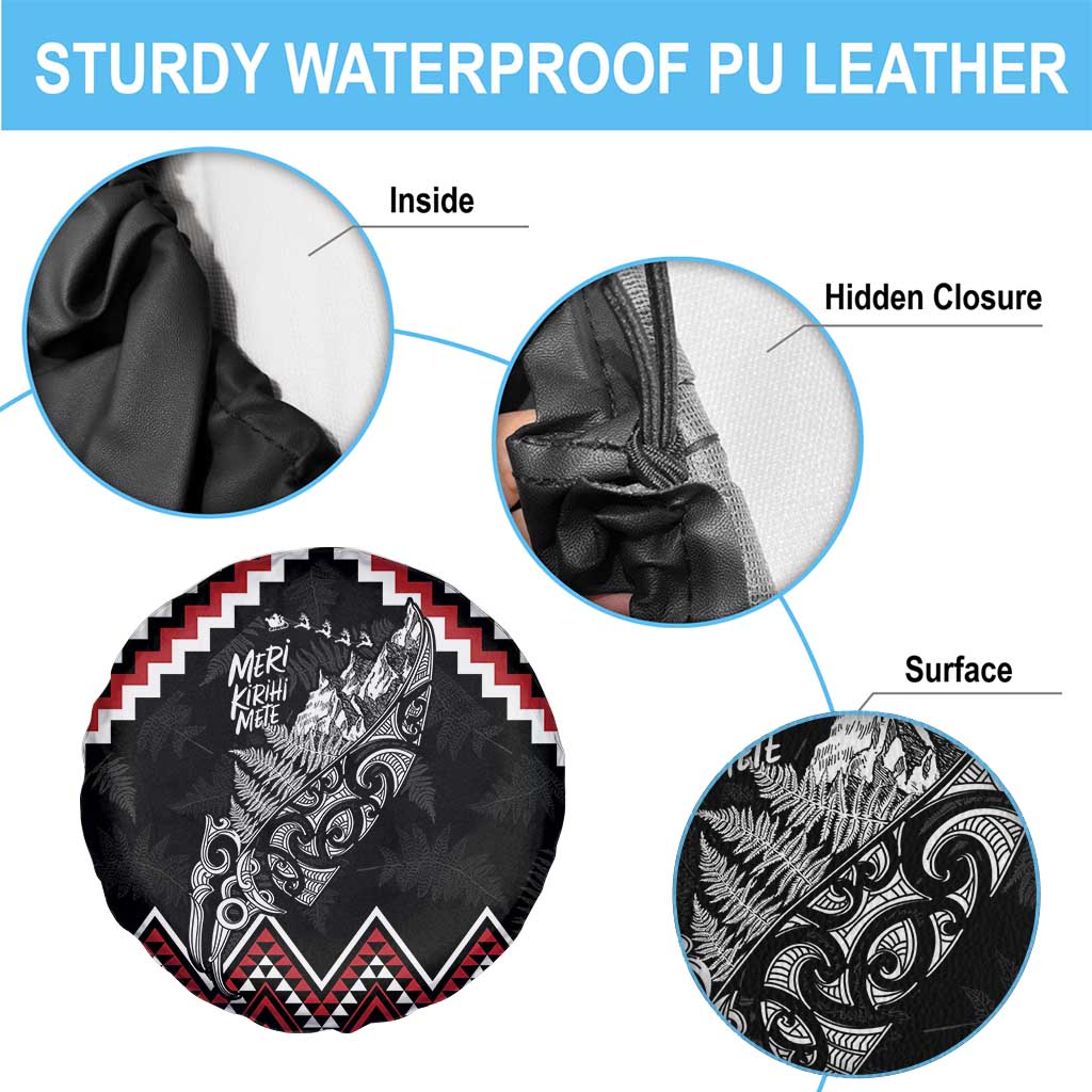 New Zealand Christmas Taniko Poutama Spare Tire Cover Mountainscape Maori Fern - Vibe Hoodie