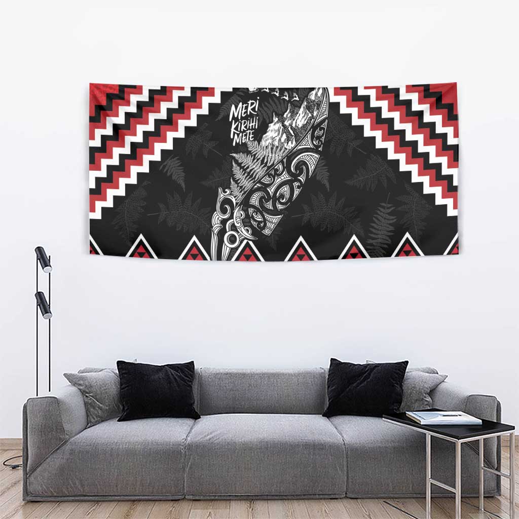 New Zealand Christmas Taniko Poutama Tapestry Mountainscape Maori Fern - Vibe Hoodie