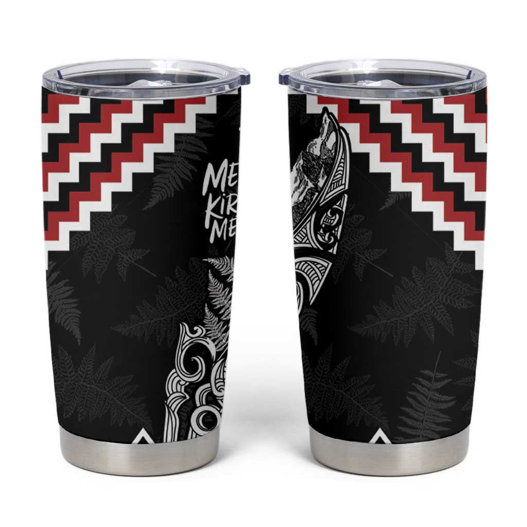 New Zealand Christmas Taniko Poutama Tumbler Cup Mountainscape Maori Fern - Vibe Hoodie