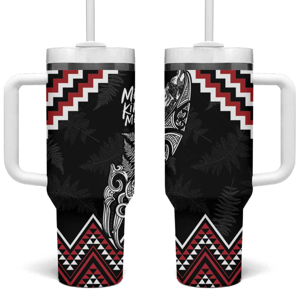 New Zealand Christmas Taniko Poutama Tumbler With Handle Mountainscape Maori Fern - Vibe Hoodie