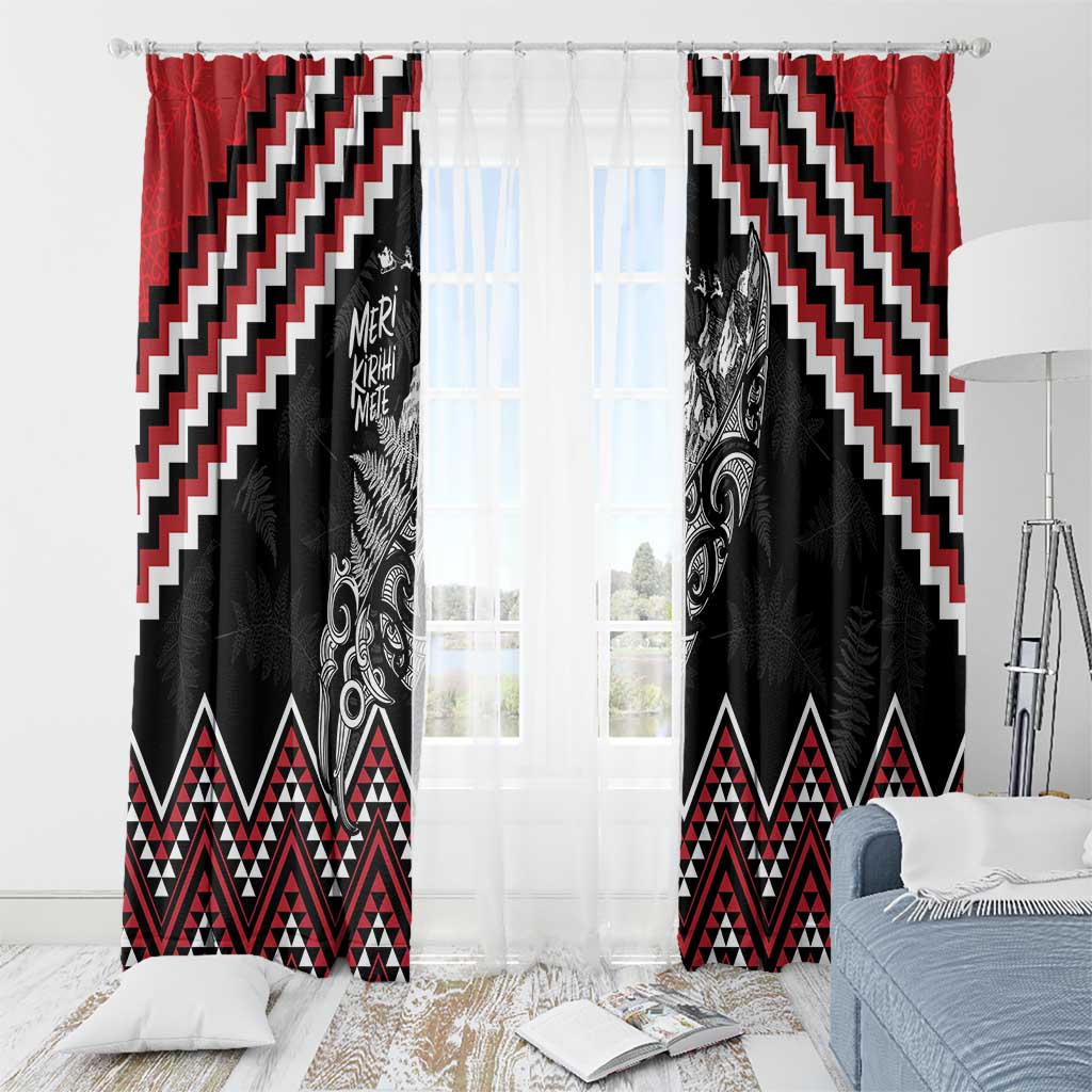 New Zealand Christmas Taniko Poutama Window Curtain Mountainscape Maori Fern - Vibe Hoodie