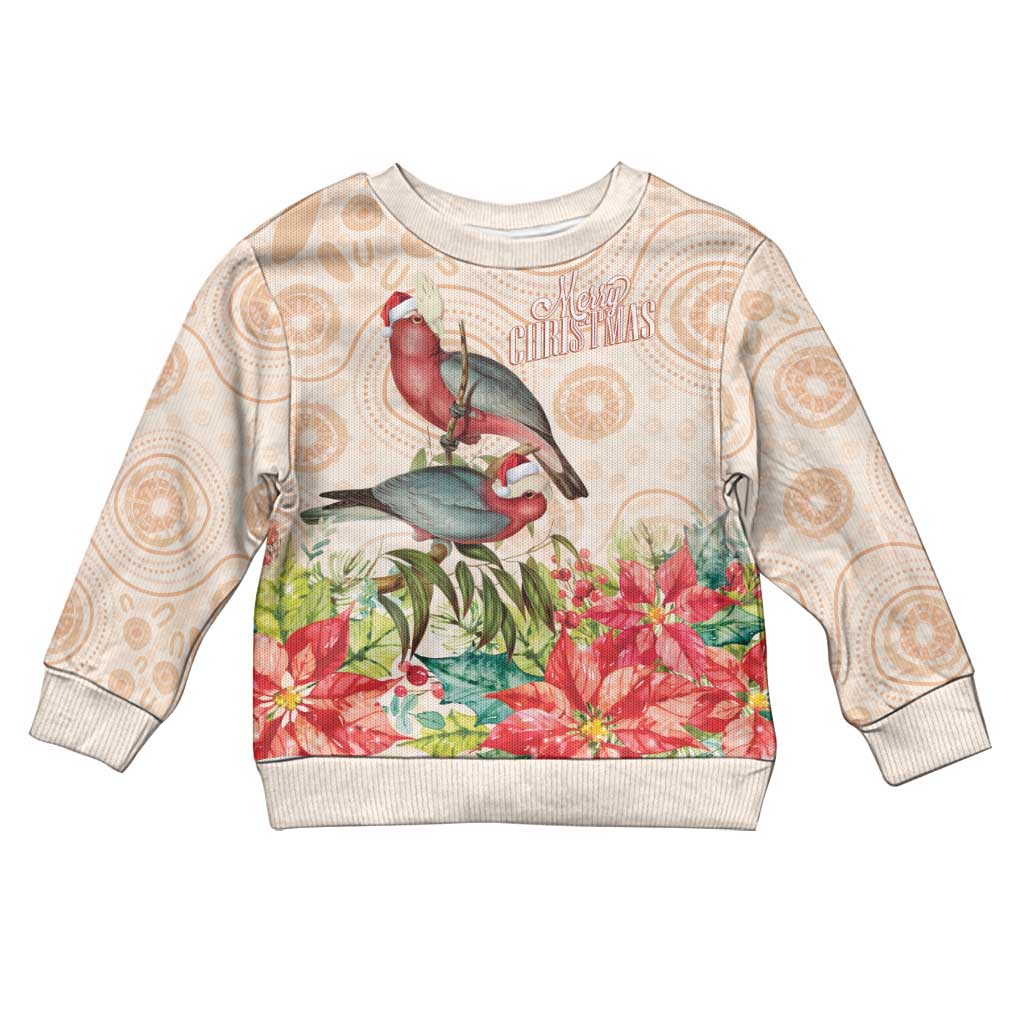 Merry Christmas Aussie Aboriginal Kid Ugly Christmas Sweater Rosebreasted Cockatoo Pastel - Vibe Hoodie