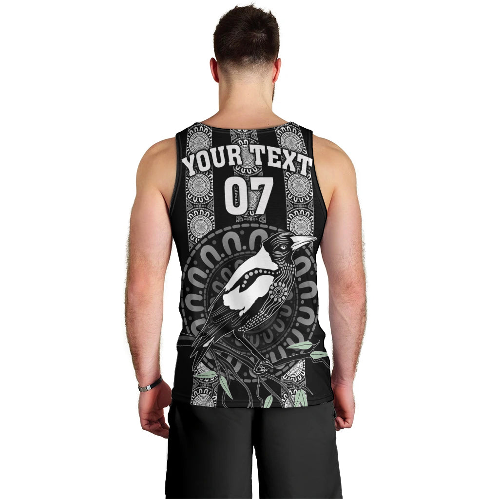 Personalised Collingwood Football Men Tank Top Champions GO Magpies - Vibe Hoodie Shop