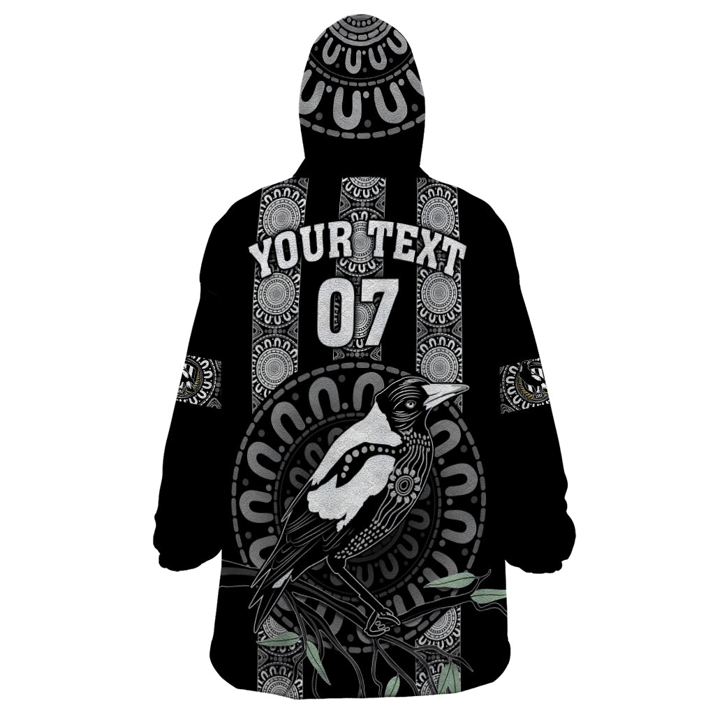 Personalised Collingwood Football Wearable Blanket Hoodie Champions GO Magpies - Vibe Hoodie Shop