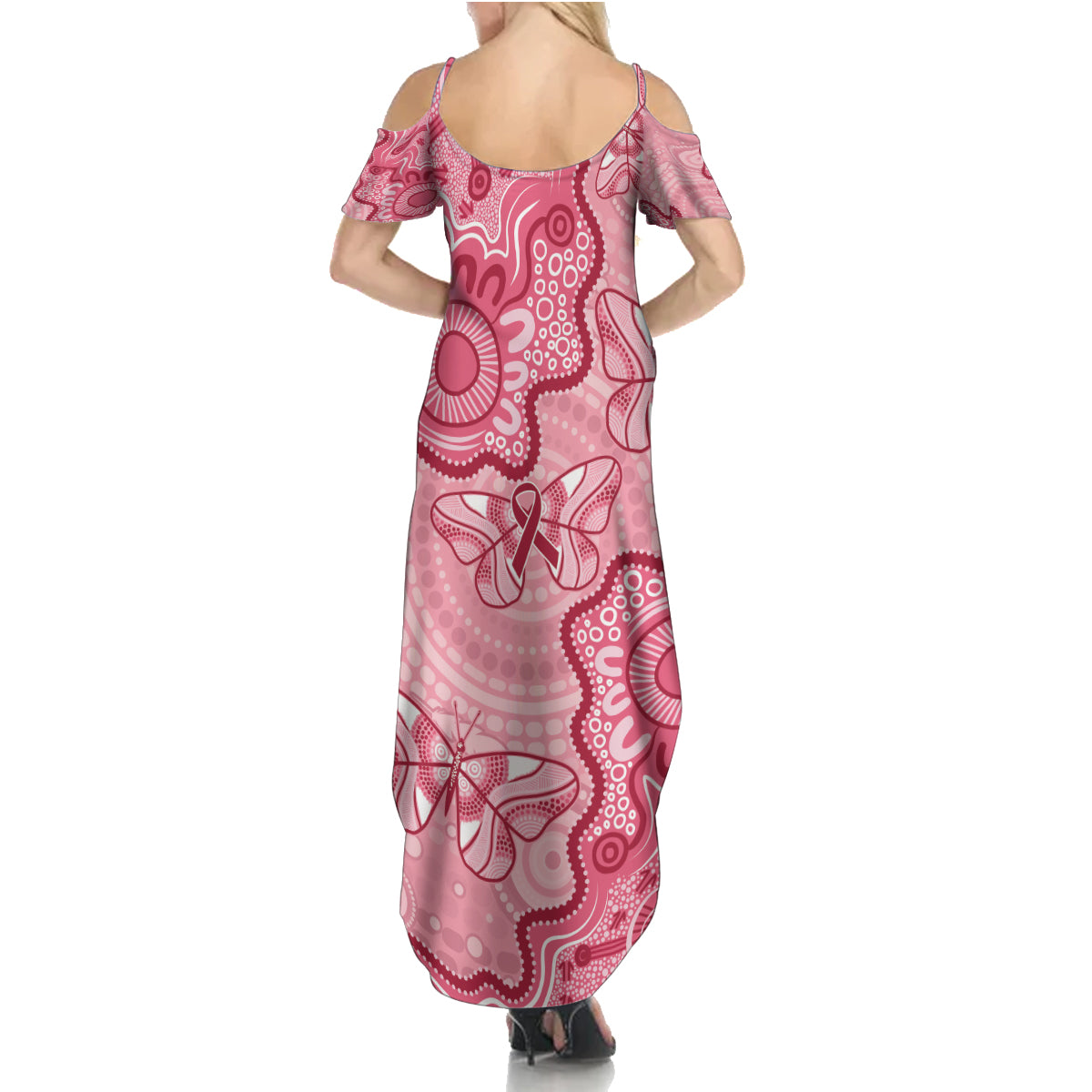 Australia Indigenous Mother's Day Summer Maxi Dress Breast Cancer Survivor