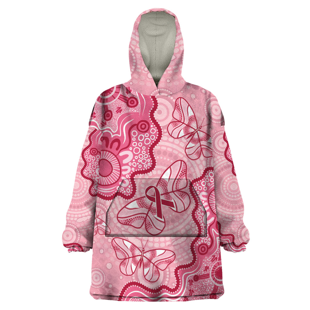 Australia Indigenous Mother's Day Wearable Blanket Hoodie Breast Cancer Survivor - Vibe Hoodie Shop