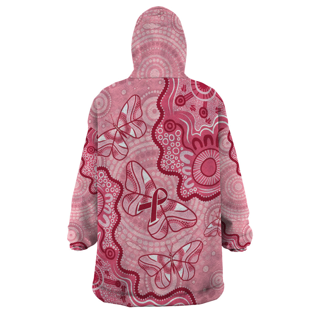 Australia Indigenous Mother's Day Wearable Blanket Hoodie Breast Cancer Survivor - Vibe Hoodie Shop