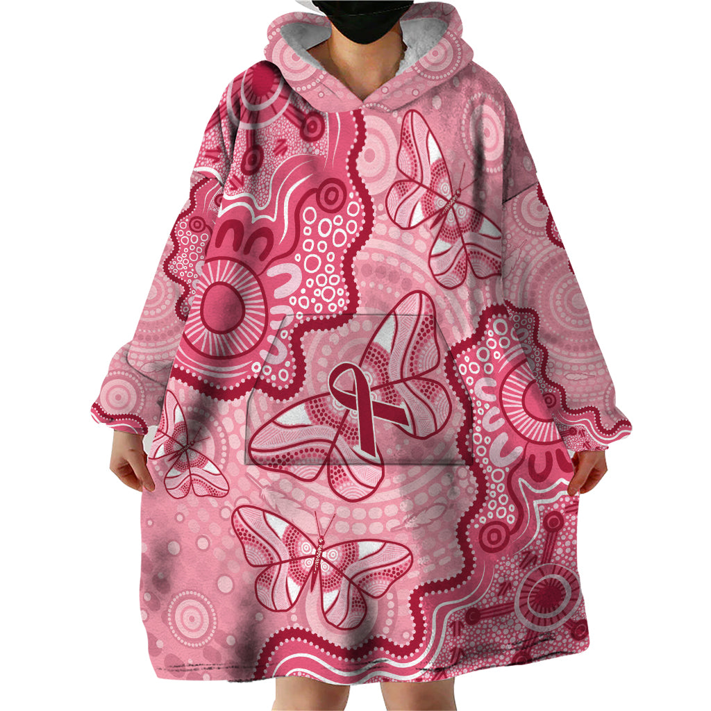 Australia Indigenous Mother's Day Wearable Blanket Hoodie Breast Cancer Survivor - Vibe Hoodie Shop