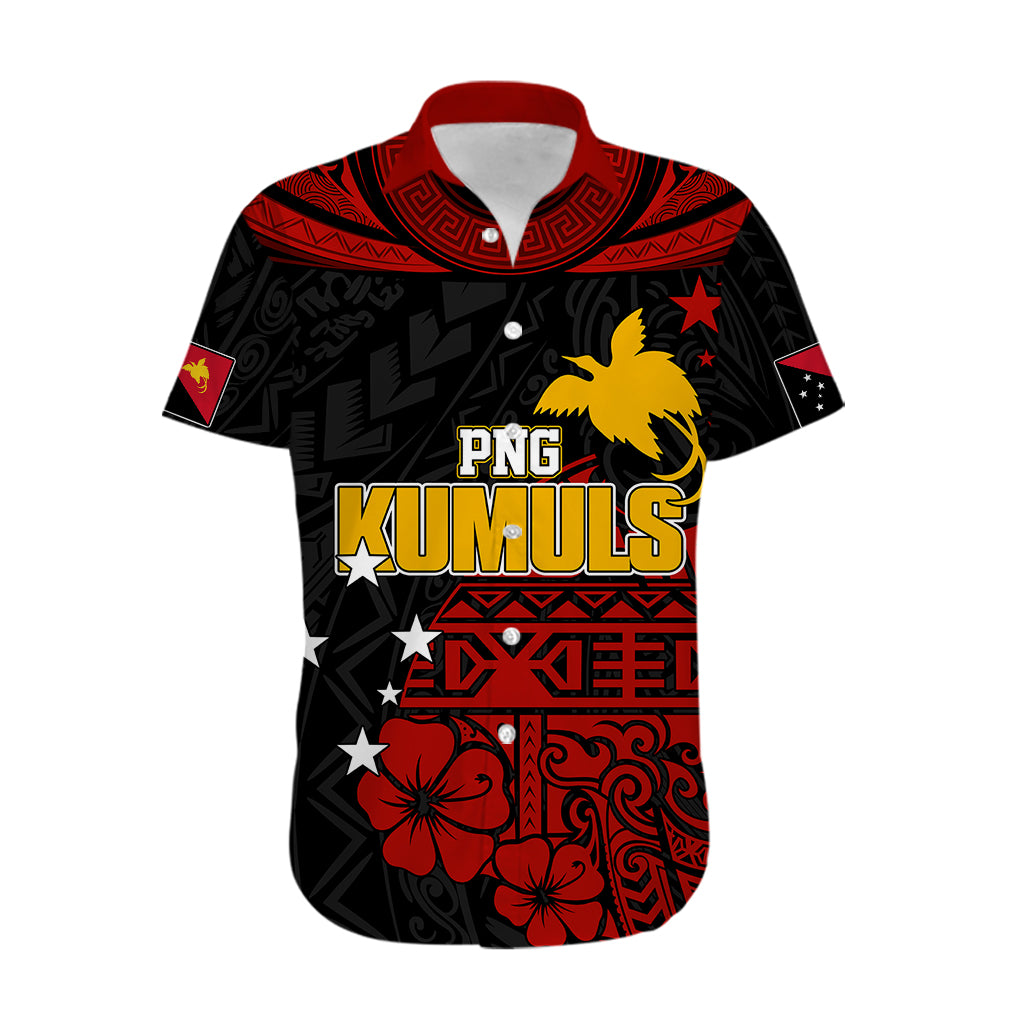 Personalised PNG Kumuls Rugby Hawaiian Shirt Motuan Mix Patterns - Vibe Hoodie Shop