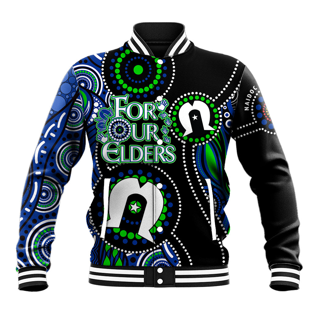 Personalised NAIDOC 2023 Baseball Jacket Torres Strait For Our Elders - Vibe Hoodie Shop