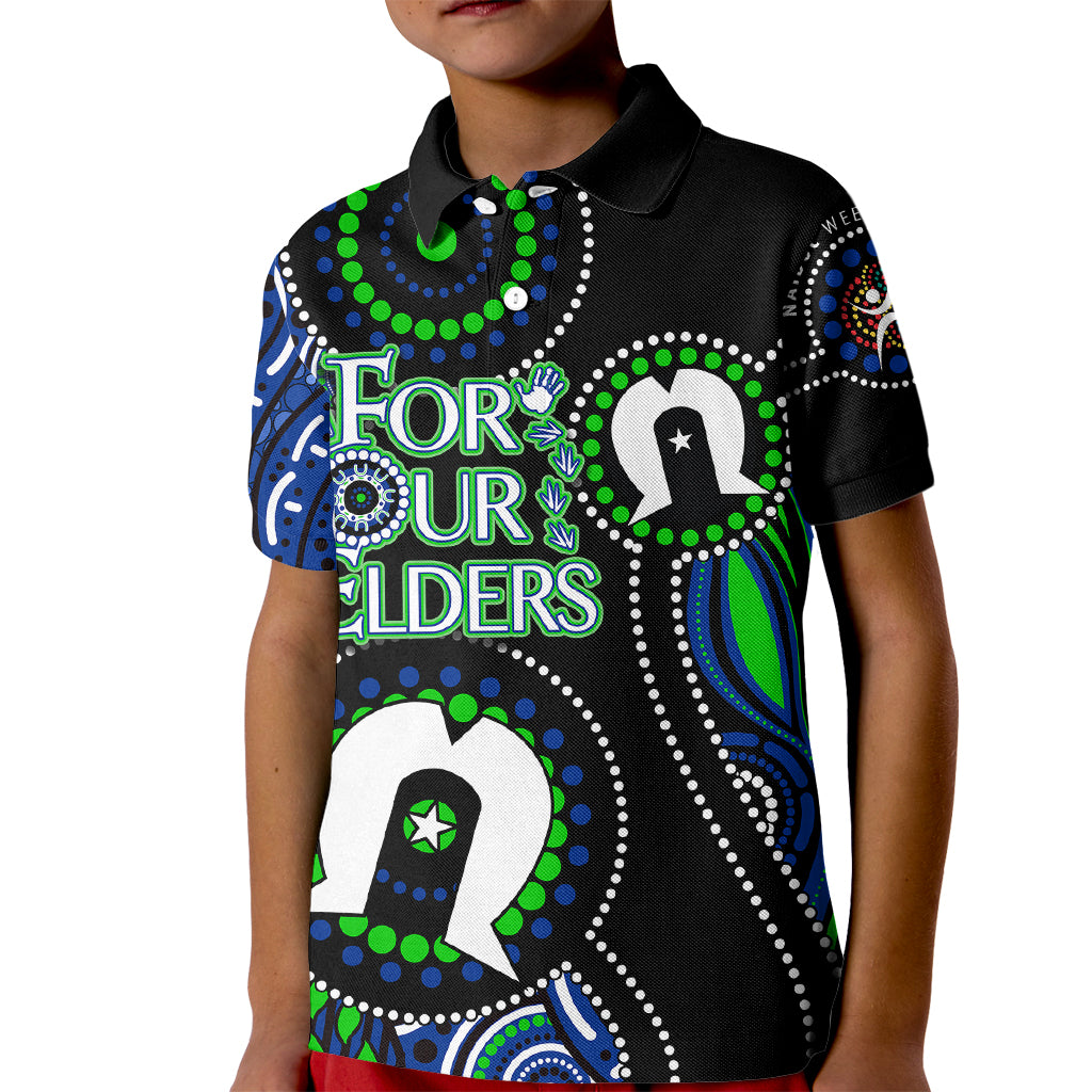 Personalised NAIDOC 2023 Kid Polo Shirt Torres Strait For Our Elders - Vibe Hoodie Shop