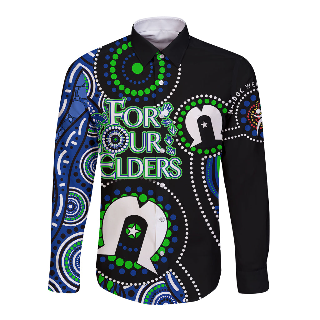 Personalised NAIDOC 2023 Long Sleeve Button Shirt Torres Strait For Our Elders - Vibe Hoodie Shop