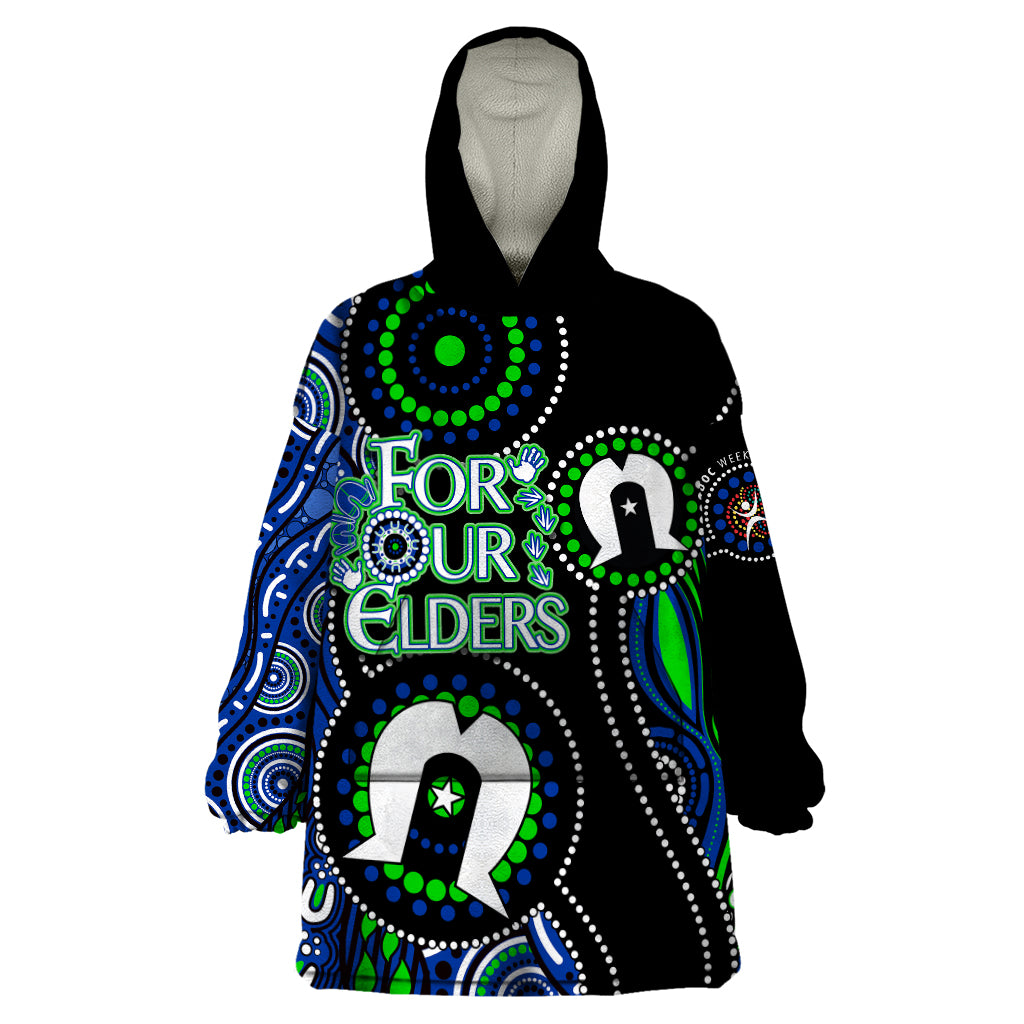 Personalised NAIDOC 2023 Wearable Blanket Hoodie Torres Strait For Our Elders - Vibe Hoodie Shop