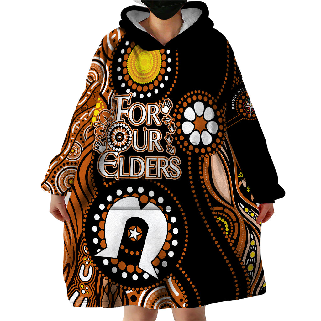 Personalised NAIDOC 2023 Wearable Blanket Hoodie Nothern Territory For Our Elders - Vibe Hoodie Shop