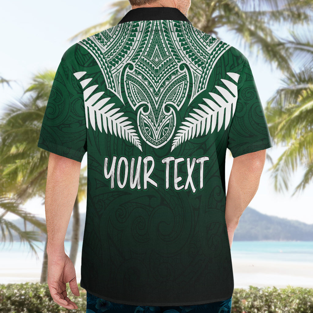 Personalised New Zealand Hawaiian Shirt Hei Matau Mix Silver Fern Basic - Vibe Hoodie Shop