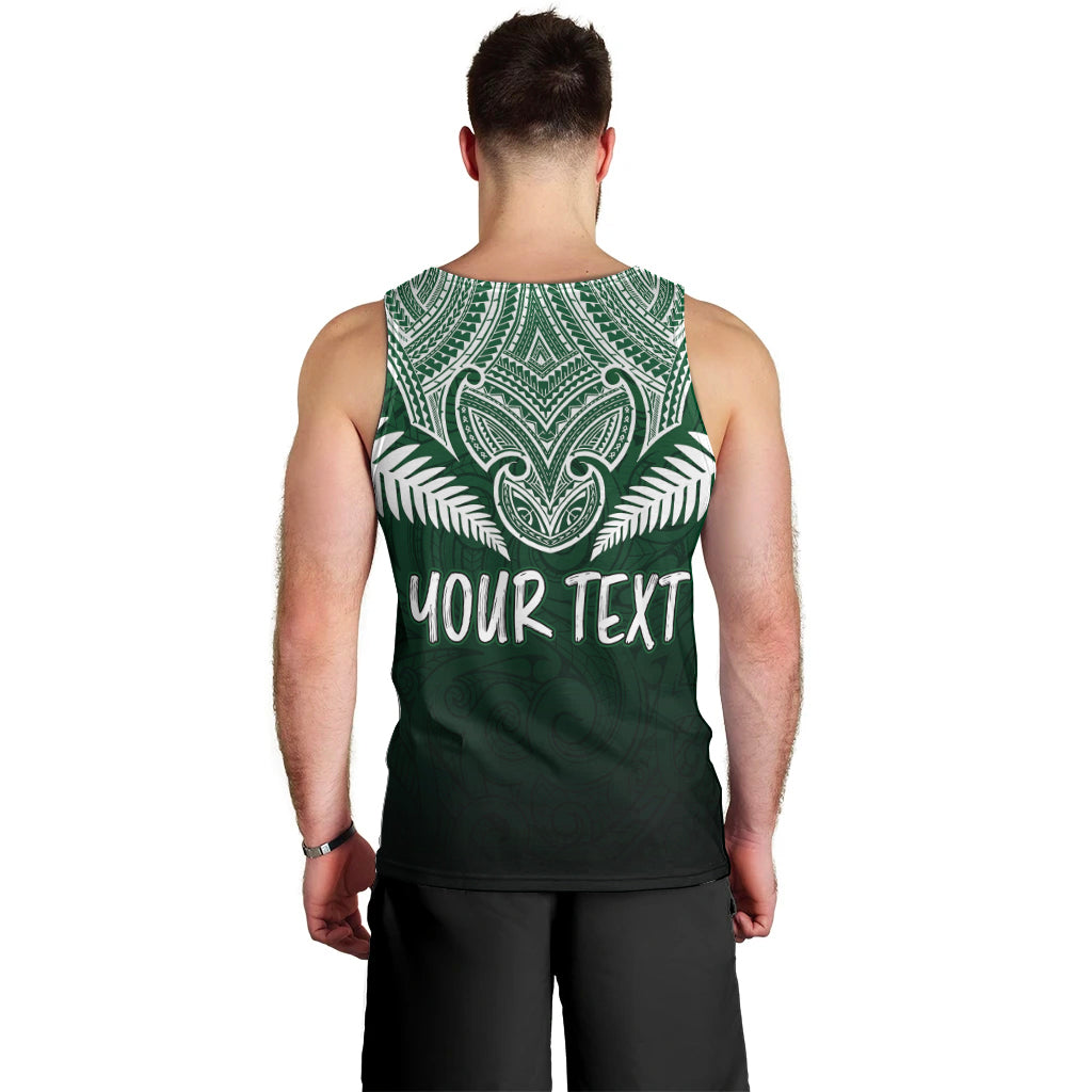 Personalised New Zealand Men Tank Top Hei Matau Mix Silver Fern Basic - Vibe Hoodie Shop