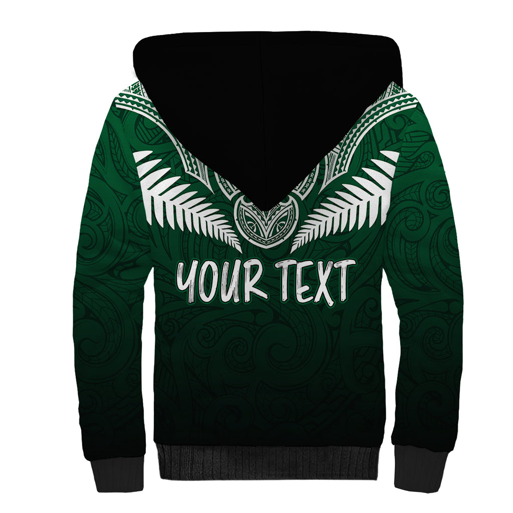 Personalised New Zealand Sherpa Hoodie Hei Matau Mix Silver Fern Basic - Vibe Hoodie Shop