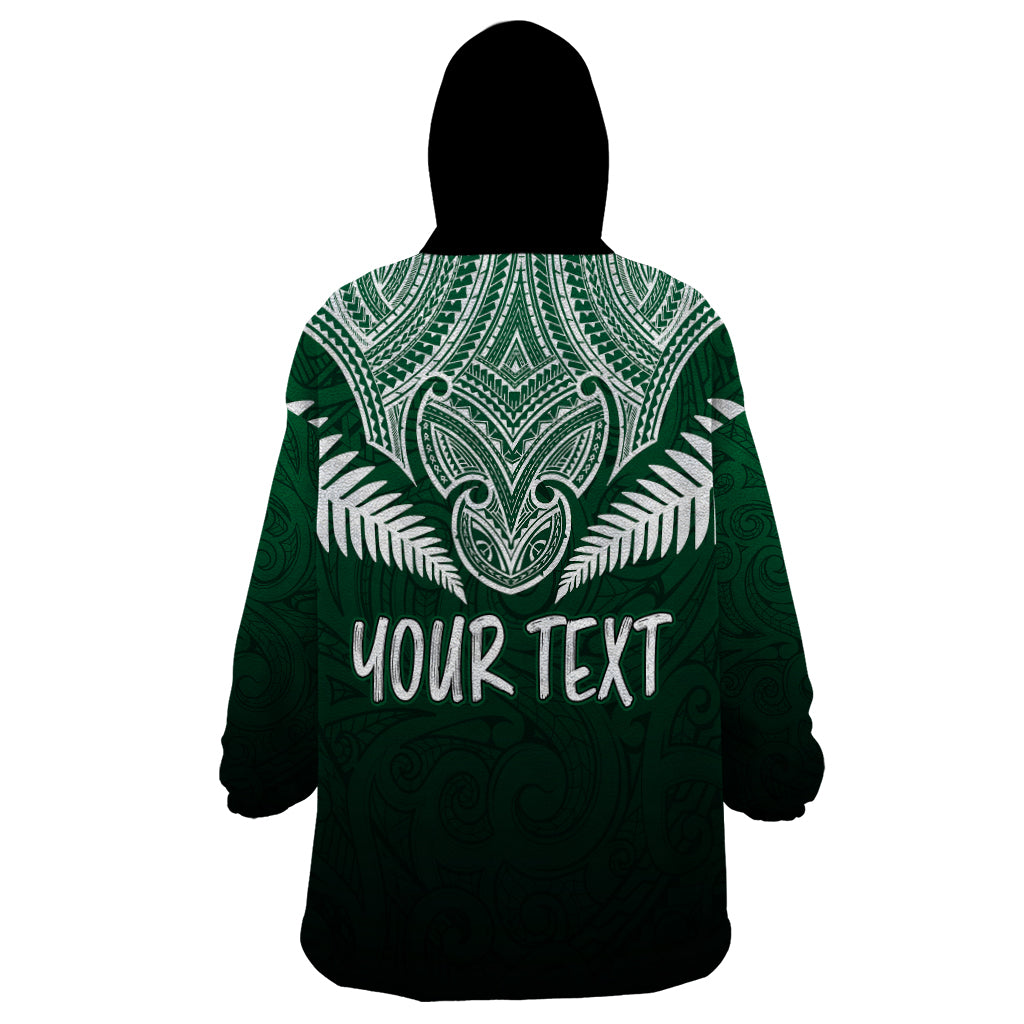 Personalised New Zealand Wearable Blanket Hoodie Hei Matau Mix Silver Fern Basic - Vibe Hoodie Shop