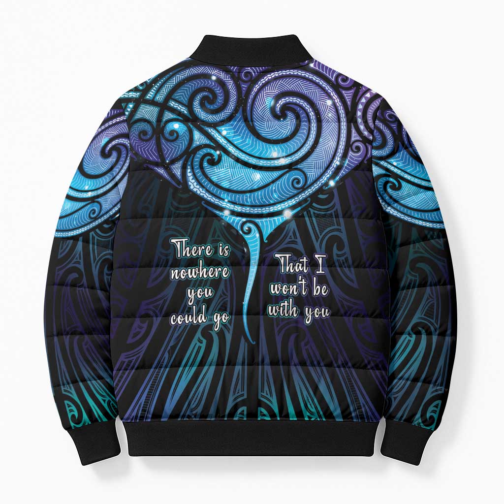 Aotearoa Maori Te Whai Rahi Bomber Puffer Jacket Tala - Nowhere You Could Go That I Won't Be With You - Vibe Hoodie