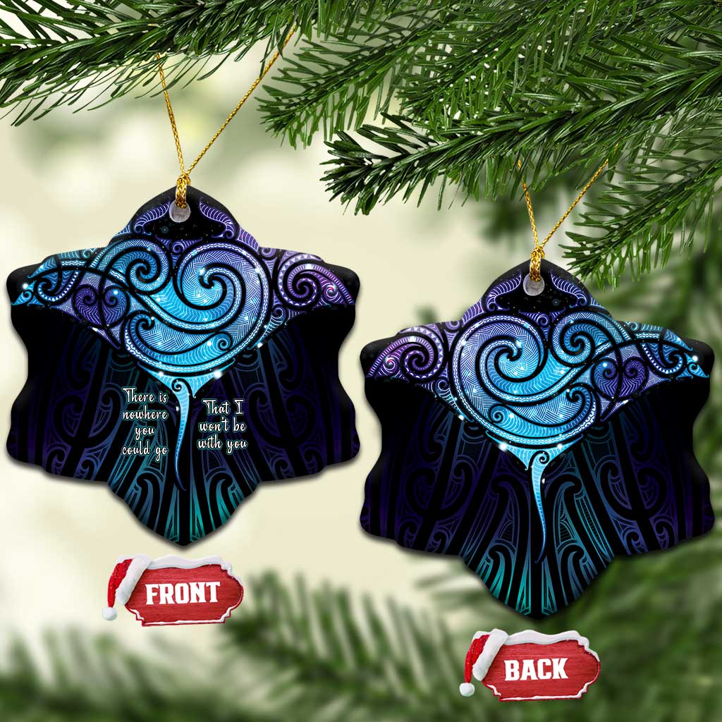 Aotearoa Maori Te Whai Rahi Ceramic Ornament Tala - Nowhere You Could Go That I Won't Be With You - Vibe Hoodie