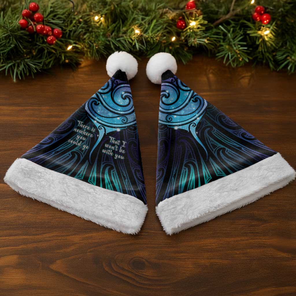 Aotearoa Maori Te Whai Rahi Christmas Santa Hat Tala - Nowhere You Could Go That I Won't Be With You - Vibe Hoodie
