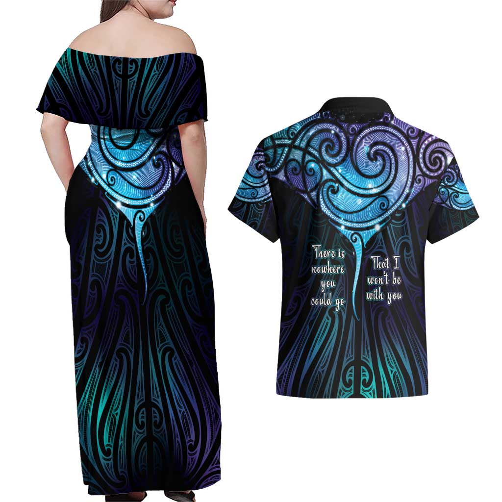 Aotearoa Maori Te Whai Rahi Couples Matching Off Shoulder Maxi Dress and Hawaiian Shirt Tala - Nowhere You Could Go That I Won't Be With You - Vibe Hoodie