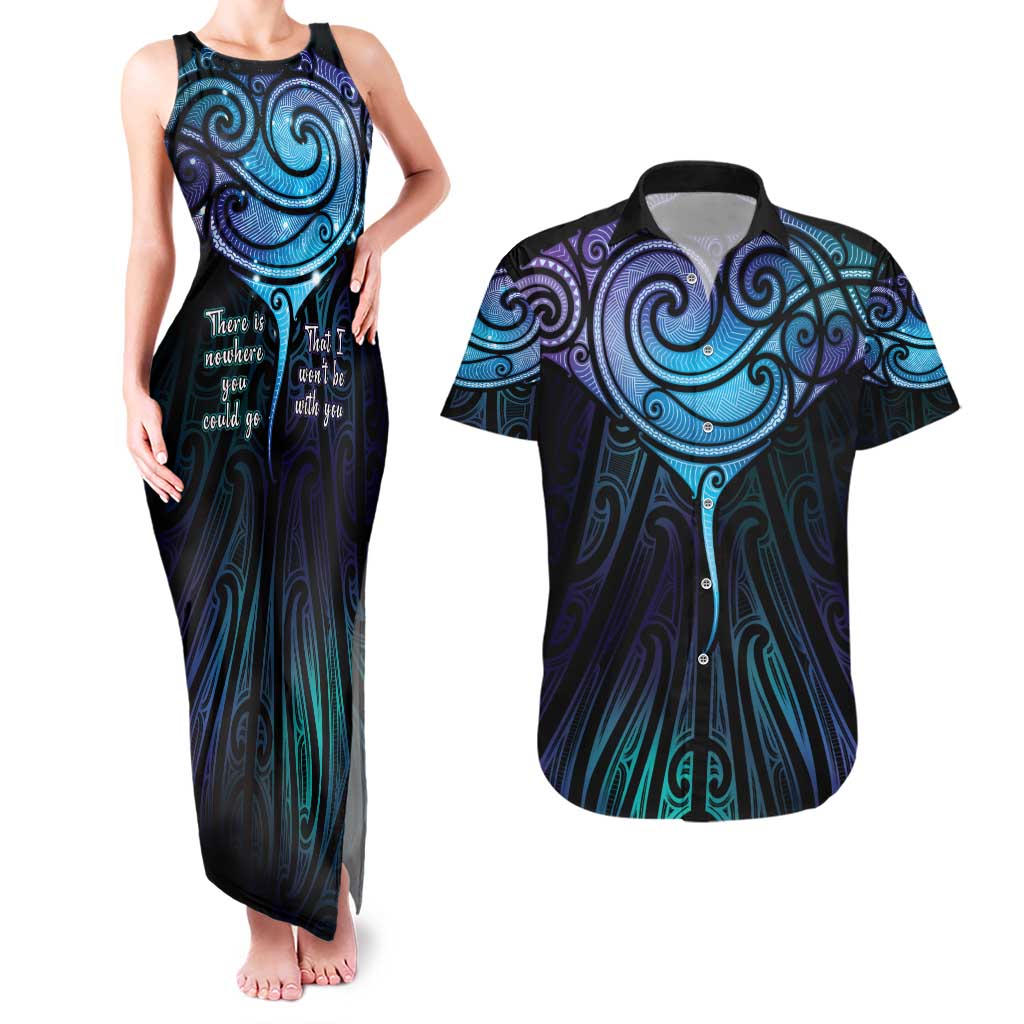 Aotearoa Maori Te Whai Rahi Couples Matching Tank Maxi Dress and Hawaiian Shirt Tala - Nowhere You Could Go That I Won't Be With You - Vibe Hoodie