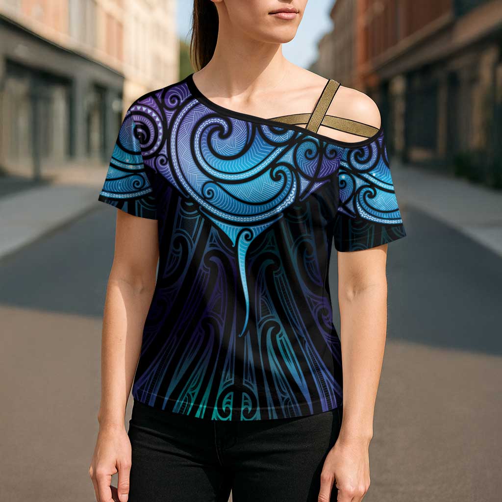 Aotearoa Maori Te Whai Rahi Cross Shoulder Shirt Tala - Nowhere You Could Go That I Won't Be With You - Vibe Hoodie