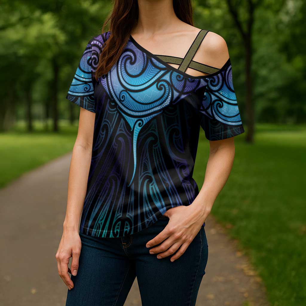 Aotearoa Maori Te Whai Rahi Cross Shoulder Shirt Tala - Nowhere You Could Go That I Won't Be With You - Vibe Hoodie