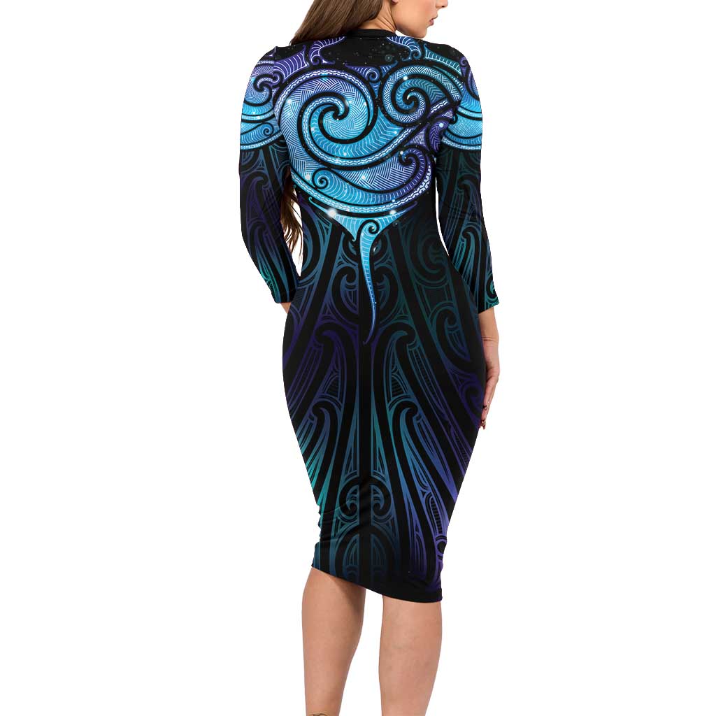 Aotearoa Maori Te Whai Rahi Family Matching Long Sleeve Bodycon Dress and Hawaiian Shirt Tala - Nowhere You Could Go That I Won't Be With You - Vibe Hoodie