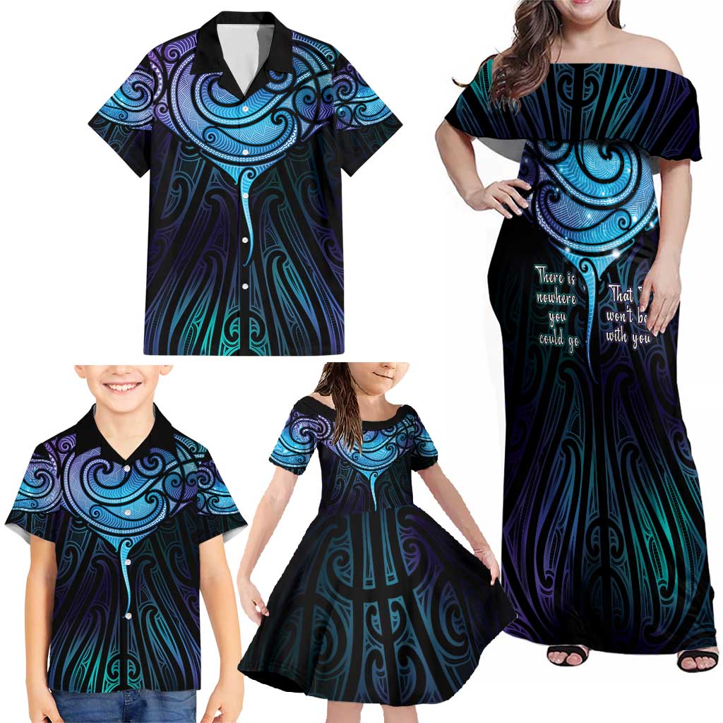 Aotearoa Maori Te Whai Rahi Family Matching Off Shoulder Maxi Dress and Hawaiian Shirt Tala - Nowhere You Could Go That I Won't Be With You - Vibe Hoodie