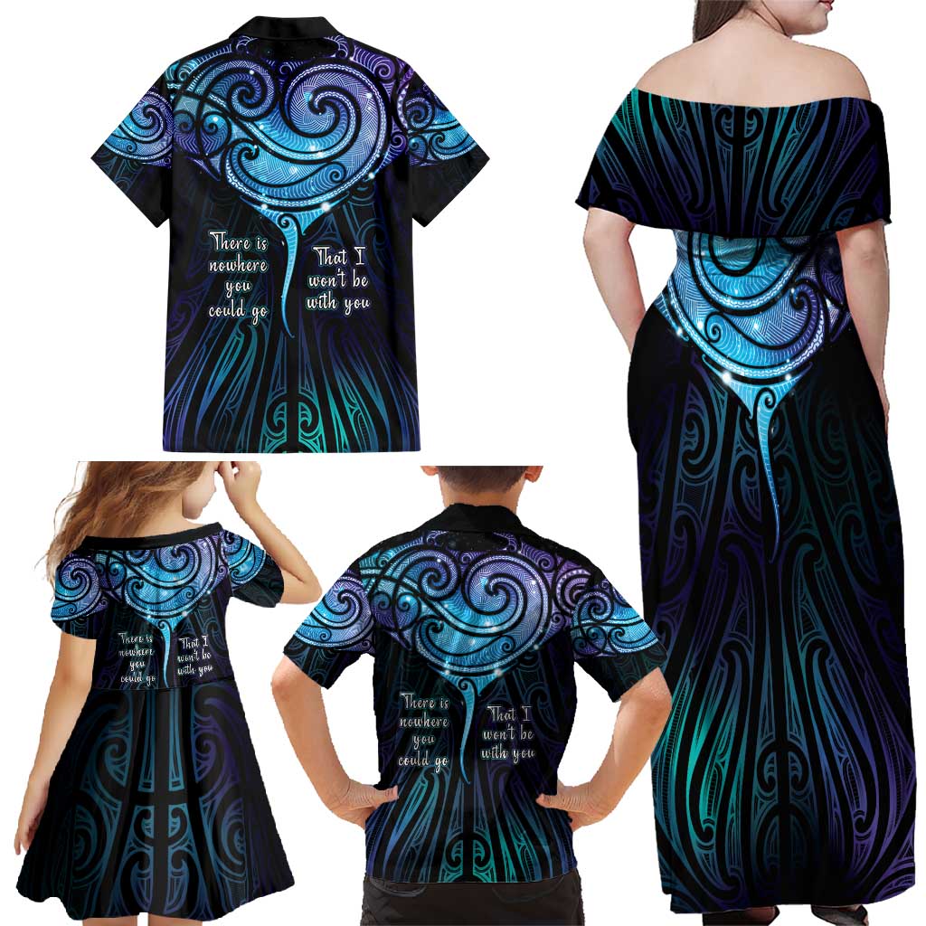 Aotearoa Maori Te Whai Rahi Family Matching Off Shoulder Maxi Dress and Hawaiian Shirt Tala - Nowhere You Could Go That I Won't Be With You - Vibe Hoodie