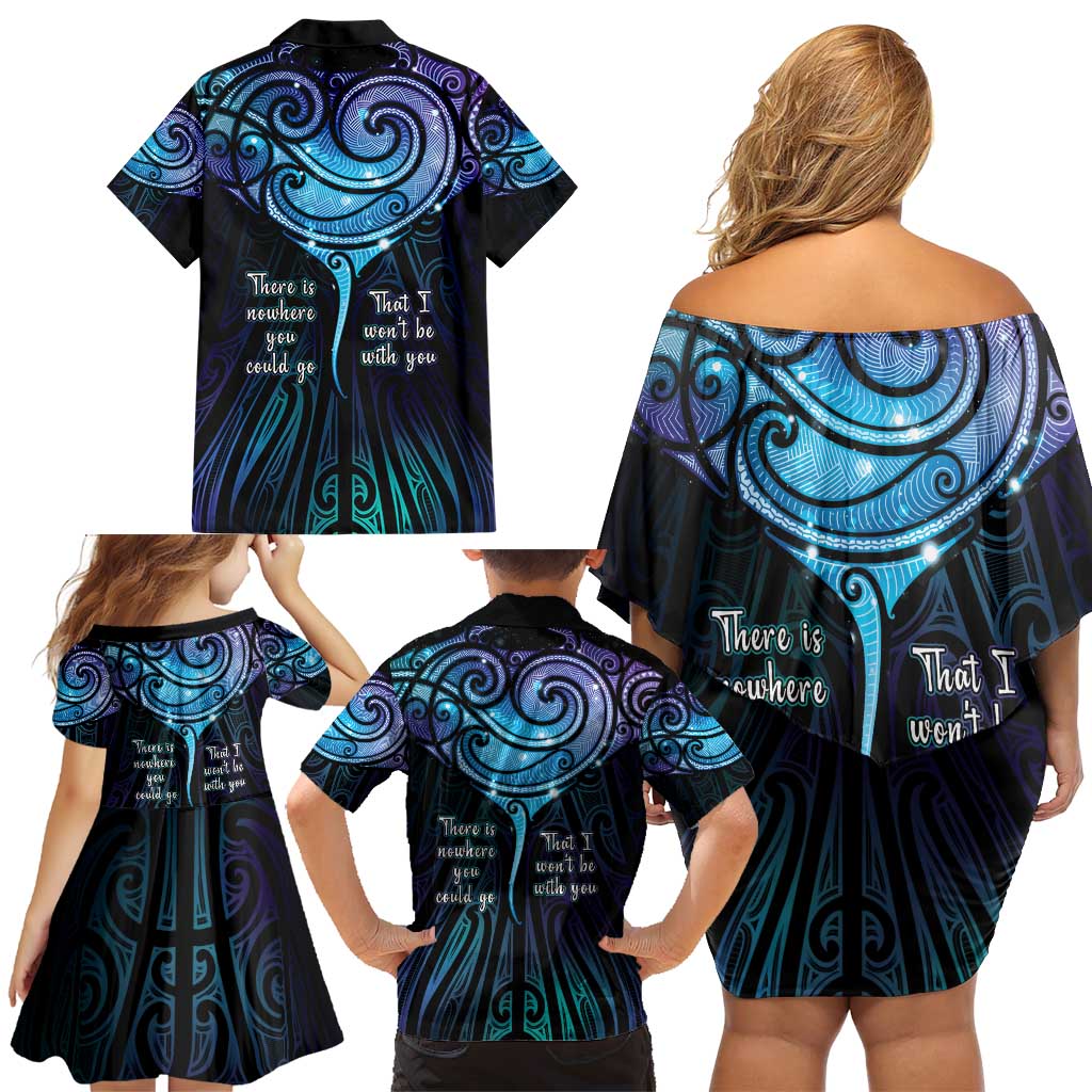 Aotearoa Maori Te Whai Rahi Family Matching Off Shoulder Short Dress and Hawaiian Shirt Tala - Nowhere You Could Go That I Won't Be With You - Vibe Hoodie