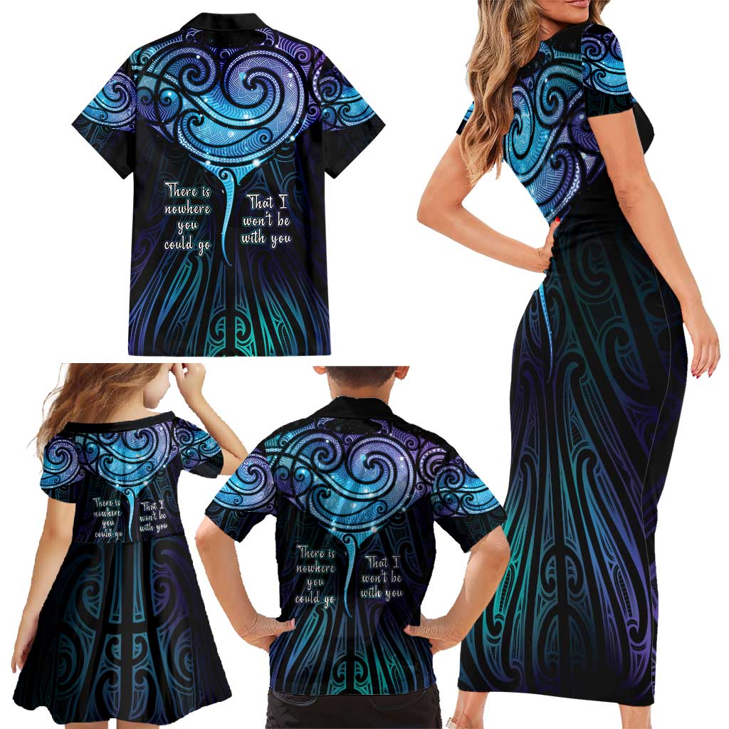 Aotearoa Maori Te Whai Rahi Family Matching Short Sleeve Bodycon Dress and Hawaiian Shirt Tala - Nowhere You Could Go That I Won't Be With You - Vibe Hoodie