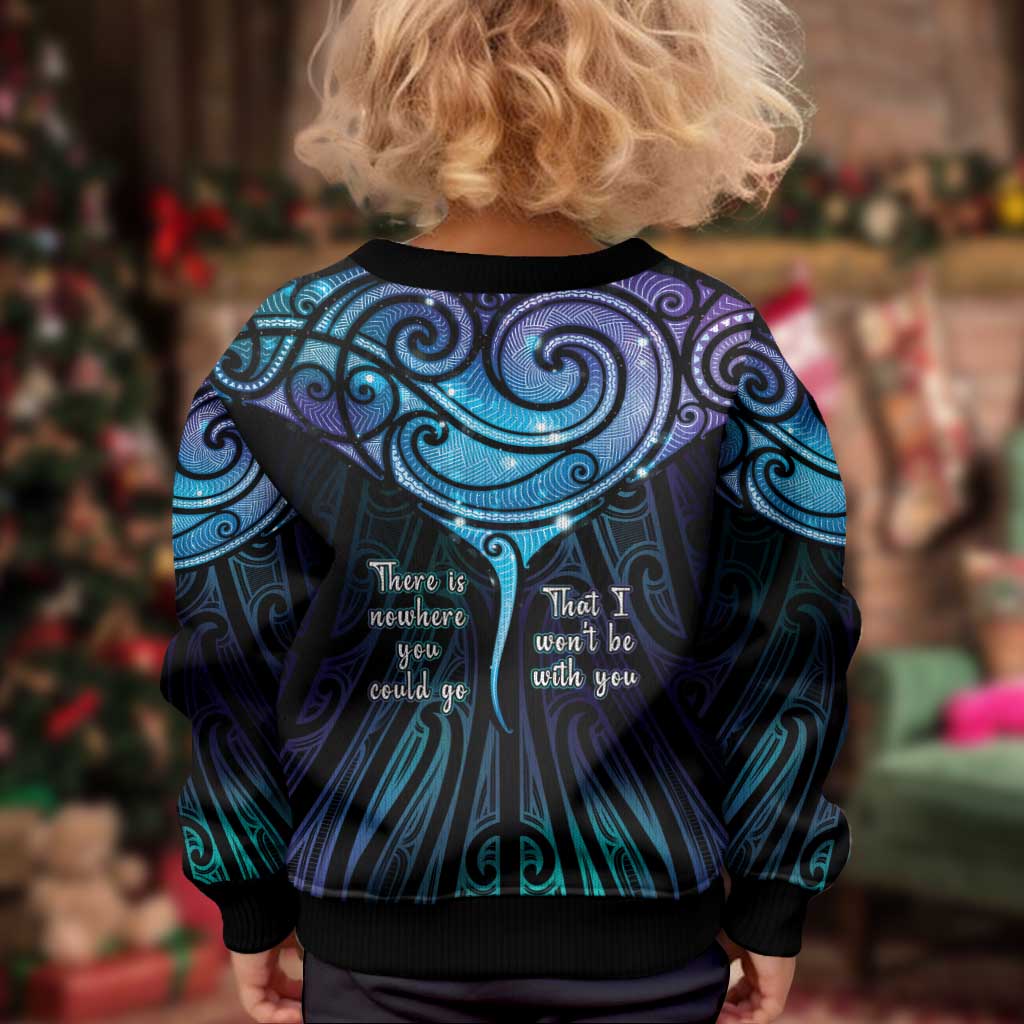 Aotearoa Maori Te Whai Rahi Kid Ugly Christmas Sweater Tala - Nowhere You Could Go That I Won't Be With You - Vibe Hoodie