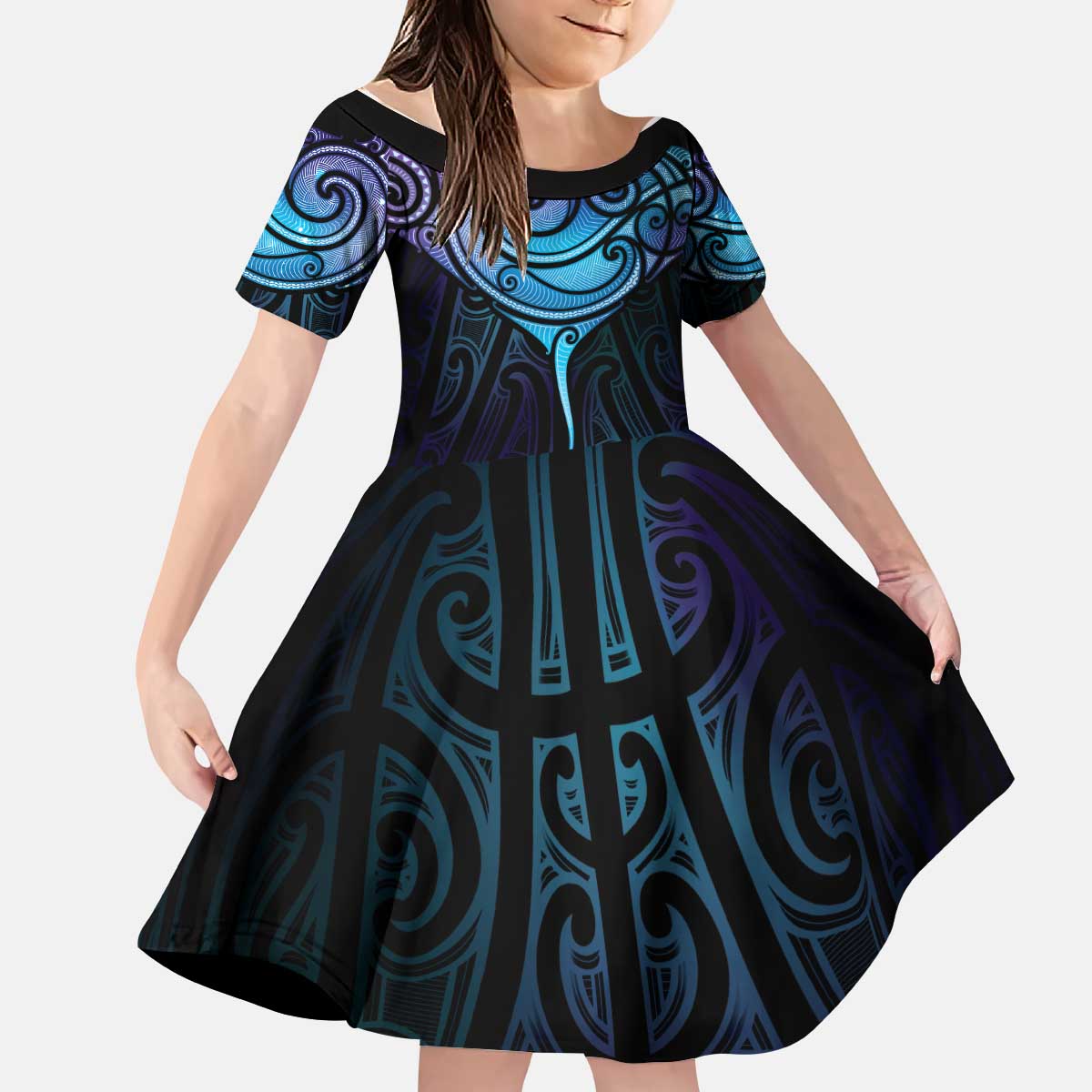 Aotearoa Maori Te Whai Rahi Kid Short Sleeve Dress Tala - Nowhere You Could Go That I Won't Be With You - Vibe Hoodie