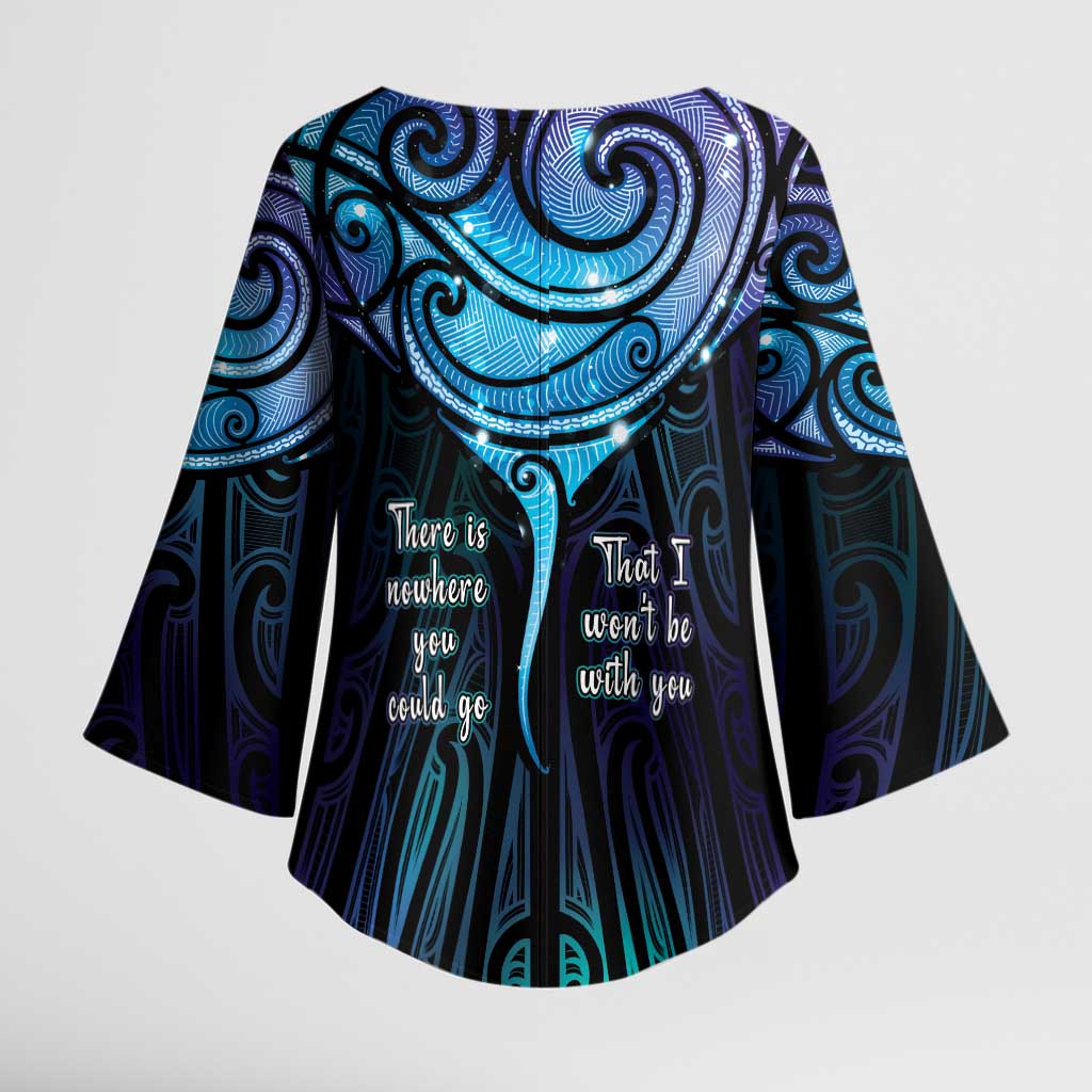 Aotearoa Maori Te Whai Rahi Kimono Sleeve Blouse Tala - Nowhere You Could Go That I Won't Be With You - Vibe Hoodie